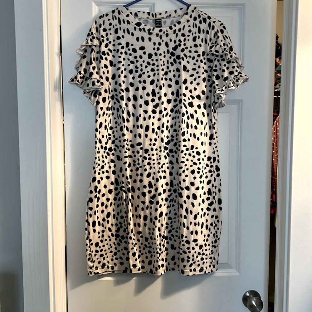 Polka dot shirt dress